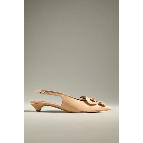 Anthropologie Maeve Floral Slingback Heels 37 - Picture 2 of 2
